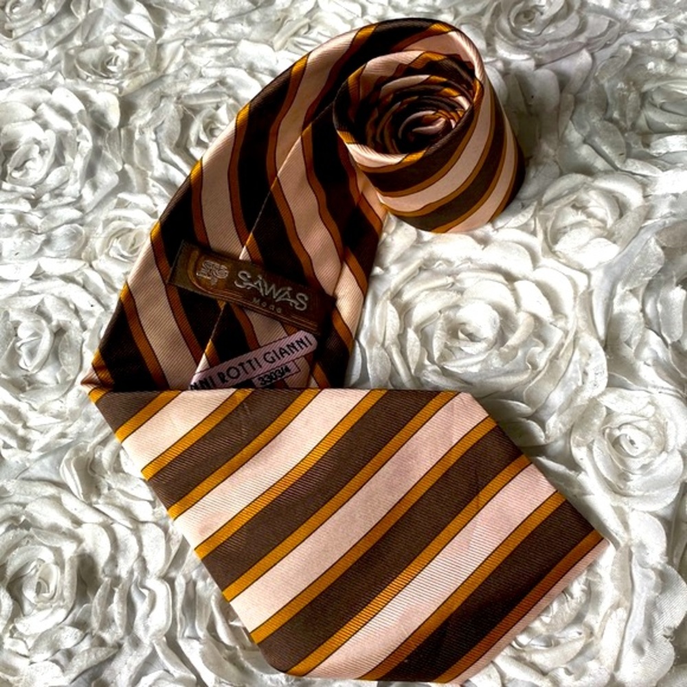 New‎ Gianni Rotti mens silk striped tie
